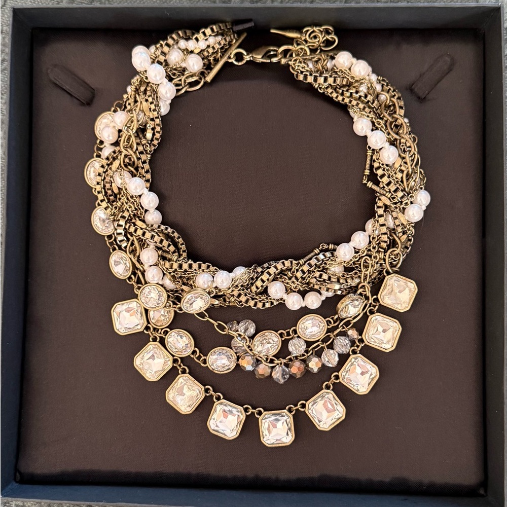 Chloe + Isabel Multi-Strand Signature Torsade Necklace with crystals & pearls